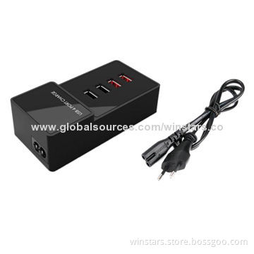 USB 4-port Home Charging Station, 5V Voltage, 5A Current, 25W Power